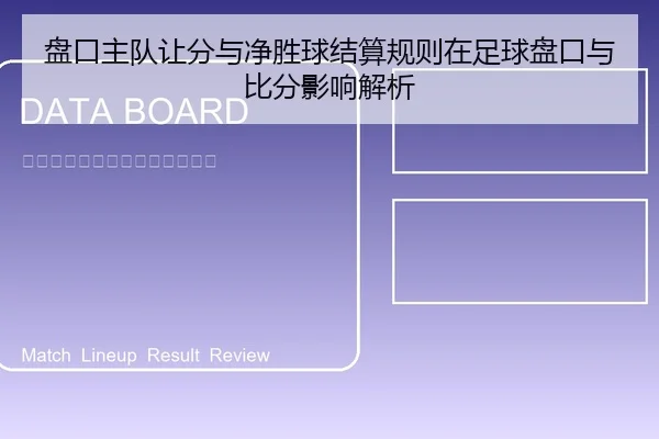盘口主队让分与净胜球结算规则在足球盘口与比分影响解析
